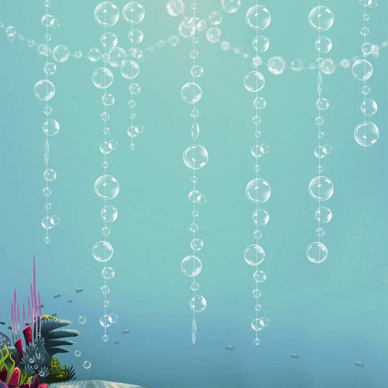 Decor365 Under The Sea Party Decorations White Bubble Garlands Little Mermaid Birthday Decorations Bday Hanging Streamer Beach Banner Decor Underwater Backdrop Kids Ocean Party Supplies - Image 1
